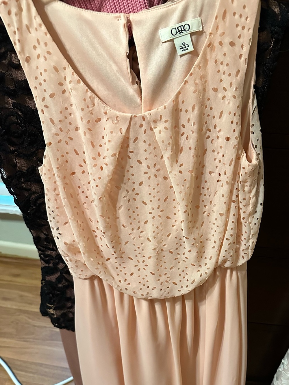 Cato Pink Floral Pleated Dress Size XS